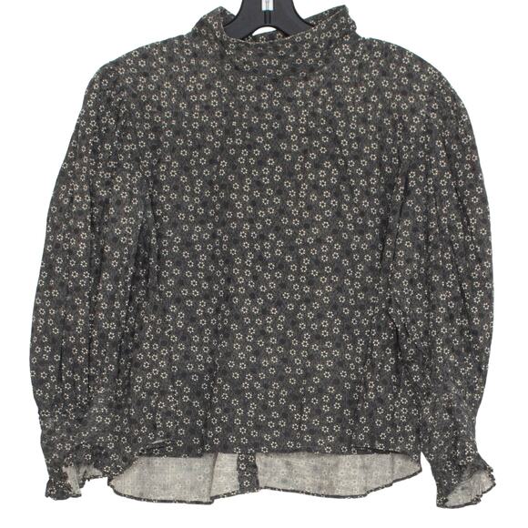LoveShackFancy Top Cottage Academia Romantic Prairie Button Back Floral Medium - Picture 1 of 7